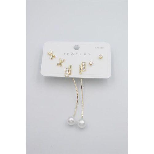 Çoklu Set Küpe - Altın