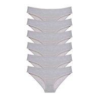 6 Adet Süper Eko Set Likralı Kadın Slip Külot Gri