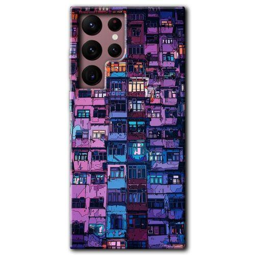 Galaxy S22 Ultra Kılıf HD Desen Baskılı Arka Kapak - Şehir Görünümü
