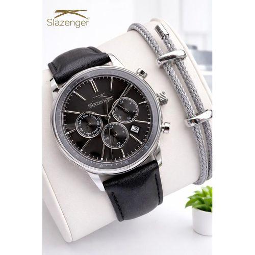 Slazenger Deri Kordon İç Fonksiyonları Aktif 10 Atm Suya Dayanıklı Erkek Kol Saati ESL.9.2539.X3