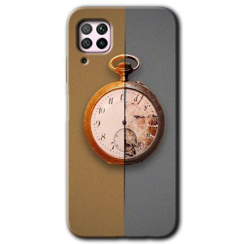 Huawei P40 Lite Kılıf Kapak - Clocks Artwork +Hayalet Ekran Yandan Gözükmez