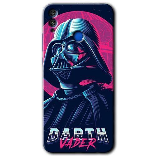 MRCİLETİSİM Honor 8x Kılıf HD Desen Baskılı Arka Kapak + Temperli Cam - Darth Vader