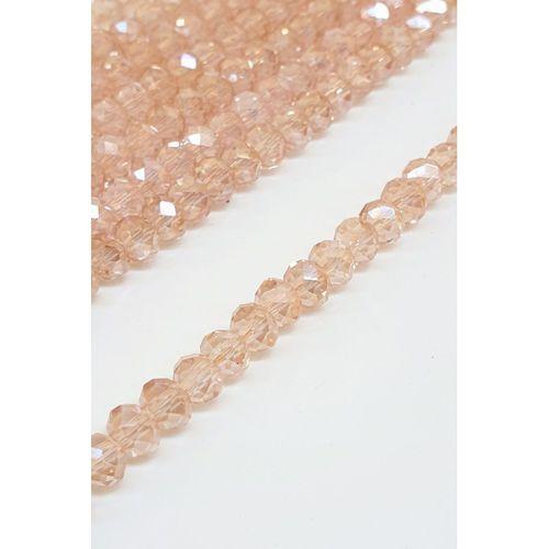 Şeffaf Somon Kristal Boncuk 6 Mm