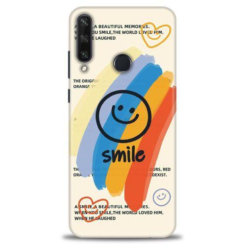 Huawei Y6P Kılıf HD Baskılı Kılıf - Smile + Tam Ekran Koruyucu