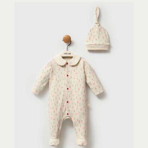 Moi Noi Moi Noi Kokina Şapkalı Tulum MNB1259 Bej