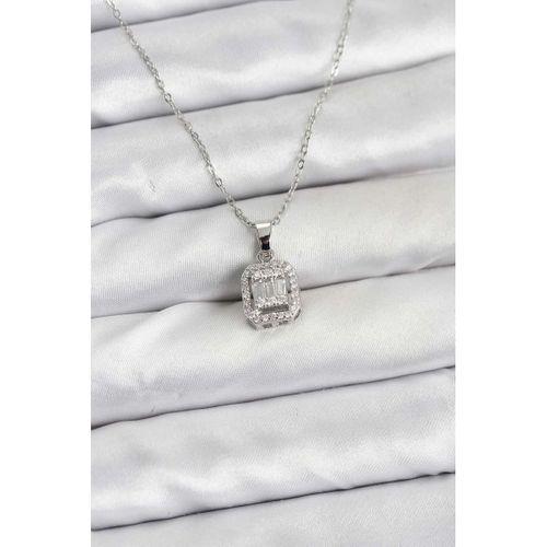 316L Çelik Zincir Gümüş Renk Baget Model Kadın Kolye