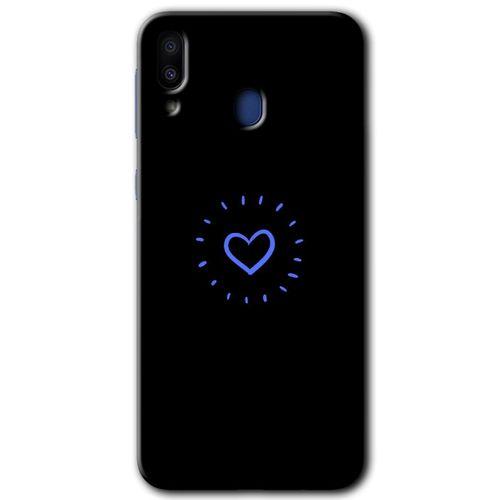 MRCİLETİSİM Samsung Galaxy M10s Kılıf HD Desen Baskılı Arka Kapak + Temperli Cam - Heart Strokes