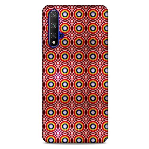 Huawei P Smart S Y8P Kılıf Pastel Renkler (40) Fit Silikon Kılıf Yeşil Kırmızı