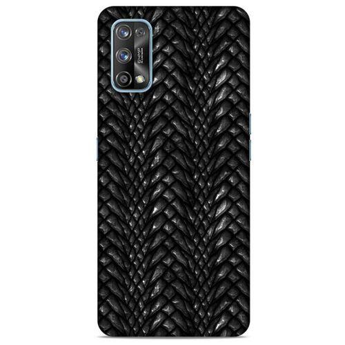 Oppo Realme 7 Pro Kılıf Dragons (2) Kabı Ejderha Deri Siyah