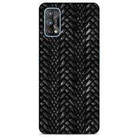 Oppo Realme 7 Pro Kılıf Dragons (2) Kabı Ejderha Deri Siyah