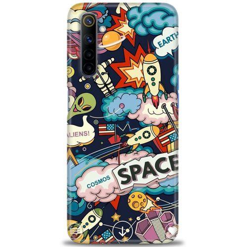 Realme 6 Kılıf HD Baskılı Kılıf - Space + Tam Ekran Koruyucu