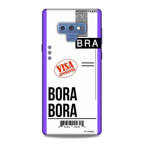 Samsung Galaxy Note 9 Kılıf Uçak Bileti Bora Bora Arka Kapak Koruma Desenli Full Koruyucu