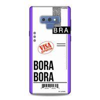 Samsung Galaxy Note 9 Kılıf Uçak Bileti Bora Bora Arka Kapak Koruma Desenli Full Koruyucu