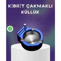 Dekoratif Çakmaklı Küllük Kolay Temizlenebilir Metal