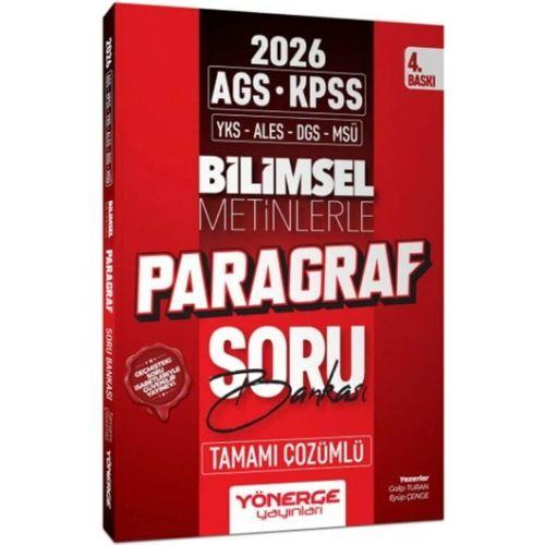2026 KPSS MEB AGS TYT ALES DGS MSÜ Bilimsel Metinlerle Paragraf Soru Bankası Yönerge Yayınları