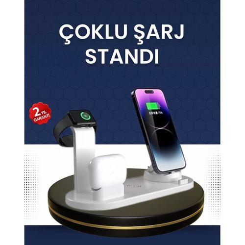 Modern Tasarımlı Çok Fonksiyonlu Kablosuz Şarj Standı