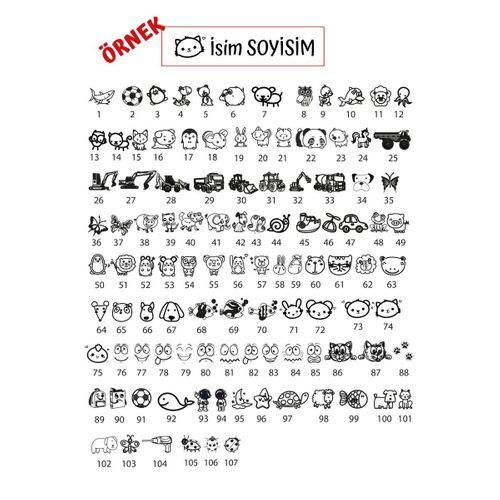 Kıyafet Kaşesi Robot Temalı Öğrenci Kaşesi / Kıyafet Etiketi / Kumaş Kıyafet Kaşesi