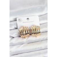 Vintage Model 316L Çelik Gold Renk Kadın Küpe - TJ-BKP11579
