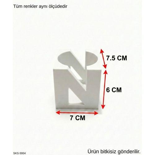 Mavi Harf Şeklinde Mini Dekoratif Saksı Kişiye Özel Baş Harf Tasarım Masaüstü Ofis Dekoru 7 Cm