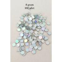 Oya Abiye Bileklik Kolye Pleksi Metalik Plastik Pul Gümüş Renk 8 gram 100 adet - BNC518