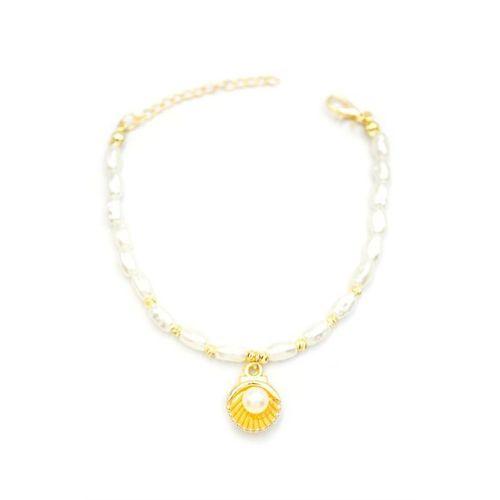 İnci Bileklik - Altın