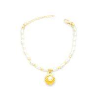 İnci Bileklik - Altın