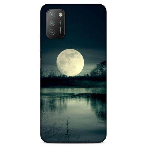 Lopard Xiaomi Poco M3 Uyumlu Kılıf Gece'S (36) Glitter Kılıf Ay Göl