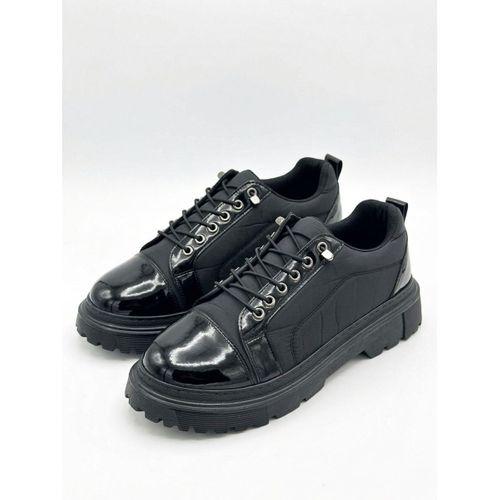 BA0245 Siyah Rugan Paraşüt Detaylı Akıllı Lastik Bağcık Yüksek Taban Günlük Erkek Ayakkabı