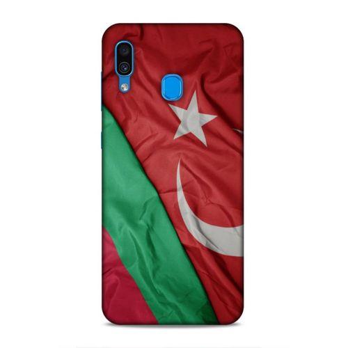 Samsung Galaxy A30 Uyumlu Kılıf Azarbaijan (10) Full Koruma Kılıfı Türk & Azerbaycan Bayrak