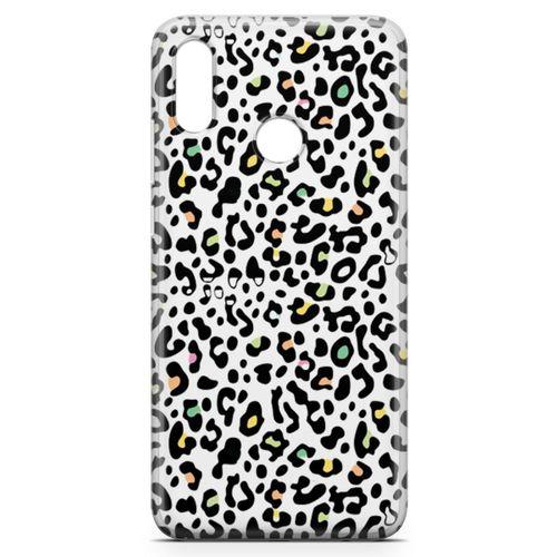 Huawei Y7 Prime 2019 Kılıf Colorful Leopar Arka Kapak Koruma Desenli Full Koruyucu