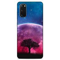 Lopard Samsung Galaxy S20 Uyumlu Kılıf Gece'S (39) Liquid Crystal Kılıf Pembe Ay