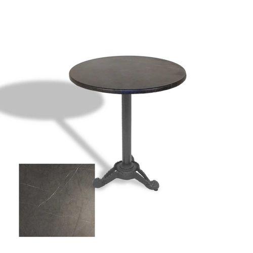 Dockers Çipa Döküm Ayak Yuvarlak Masa Çap 60cm - (Werzalit, Wermodin ve Allzalit Tabla) - Grey Marble