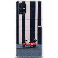 Samsung Galaxy M51 Kılıf HD Baskılı Kılıf - Kırmızı Motor + Tam Ekran Koruyucu