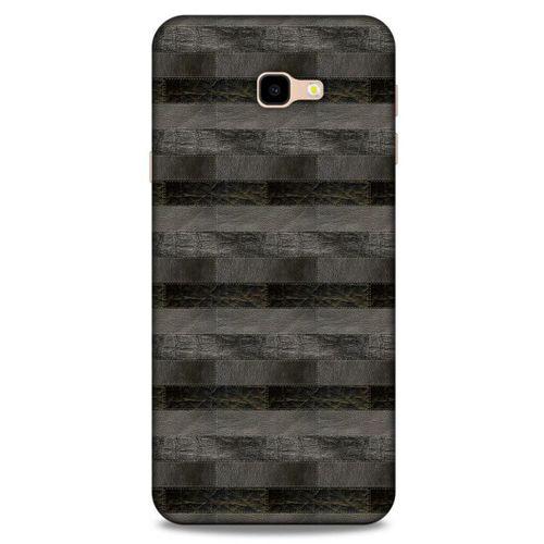 Samsung Galaxy J4 Plus Kılıf Patchwork (23) Ultra Koruma Kılıfı Siyah Gri