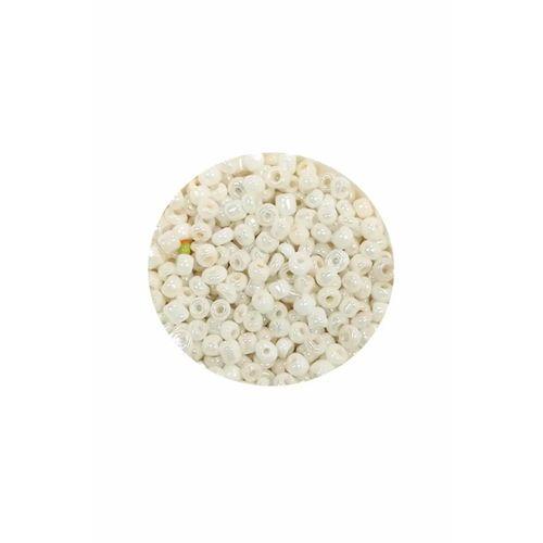 Dökme Cam Kum Boncuk (11/0) 2 mm - 60 Gram -  Parlak Beyaz - BNC065