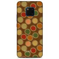 Huawei Mate 20 Pro Kılıf Pastel Renkler (43) Thin Fit Kılıf Kahve Yeşil