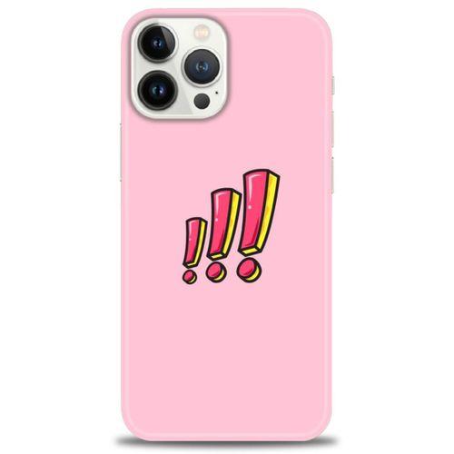 iPhone 14 Pro Max Kılıf HD Baskılı Kılıf - Ünlem + Tam Ekran Koruyucu