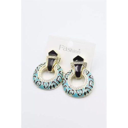 Mineli Halka Küpe - Altın