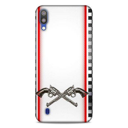 Lopard Samsung Galaxy M10 Uyumlu Kılıf Tattoo's (28) Arka Kapak Tabanca Sövmesi
