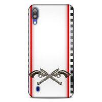 Lopard Samsung Galaxy M10 Uyumlu Kılıf Tattoo's (28) Arka Kapak Tabanca Sövmesi