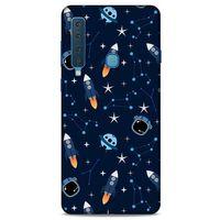 Samsung Galaxy A9 2018 Uyumlu Kılıf Mavi Delisi (22) Tam Koruma Kılıfı Astronot