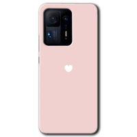 Xiaomi Mi Mix 4 Kılıf HD Desen Baskılı Arka Kapak+Temperli Cam - Sade Kalp
