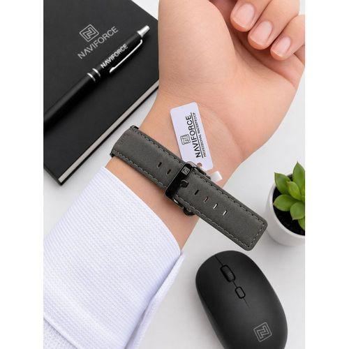 Naviforce Deri Kordon İtalyan Tasarım Bileklik Hediyeli 3 ATM Suya Dayanıklı Erkek Kol Saati N8023D1