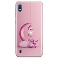 Samsung Galaxy A10 Kılıf Pembe Süsler Arka Kapak Koruma Desenli Full Koruyucu