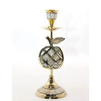 Pirinç Sedefli Tekli Şamdan 1636