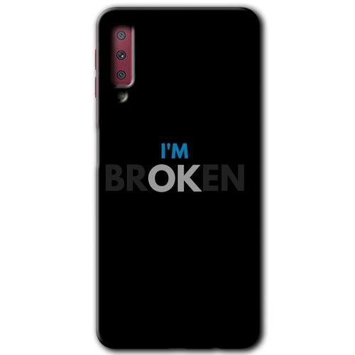 Potkal Hediye Fabrikası Samsung Galaxy A7 2018 Kılıf HD Desen Baskılı Arka Kapak - Im Broken