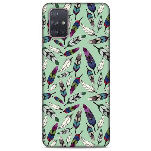 Samsung Galaxy A71 Kılıf Desenli Özel Seri Tüyler (14) Lansman Kılıf