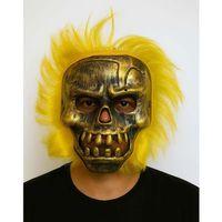Wild Skull - Bakır Kafatası Sarı Saçlı İskelet Maske