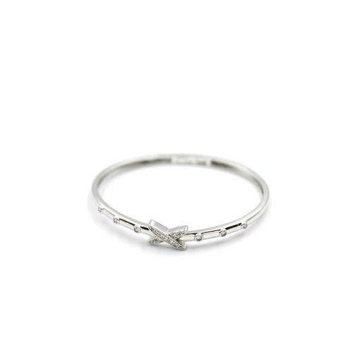 Taşlı Vip Bilezik - Gümüş