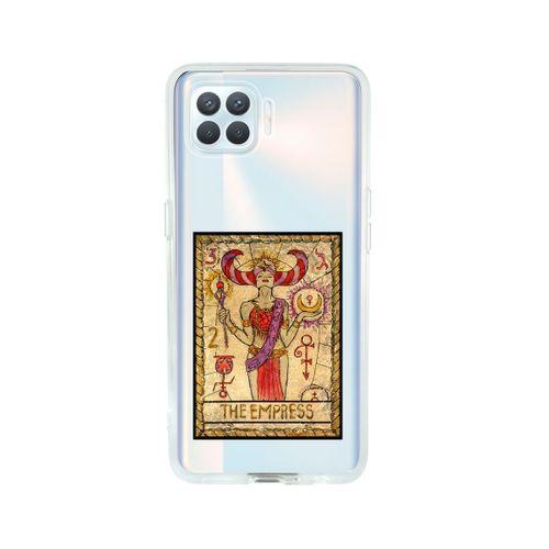 Oppo Reno 4 Lite The Empress Desenli Premium Şeffaf Silikon Kılıf
